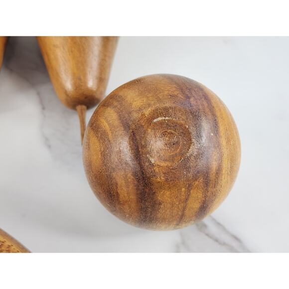 Mid Century Wood Fruit Artificial Food Banana Apple Pear Mango Hand Carved x6 - Picture 12 of 16